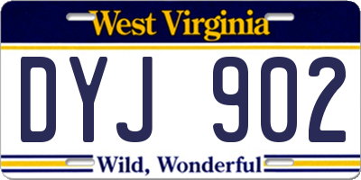 WV license plate DYJ902
