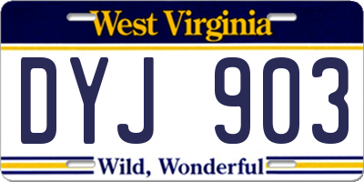 WV license plate DYJ903