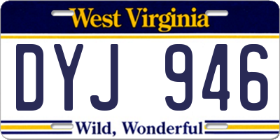 WV license plate DYJ946