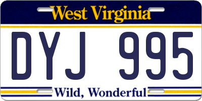 WV license plate DYJ995