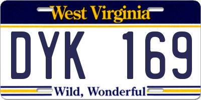 WV license plate DYK169