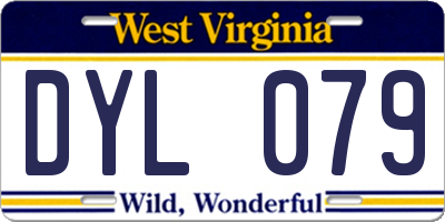 WV license plate DYL079