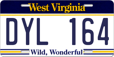 WV license plate DYL164