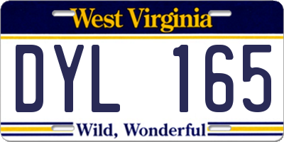 WV license plate DYL165