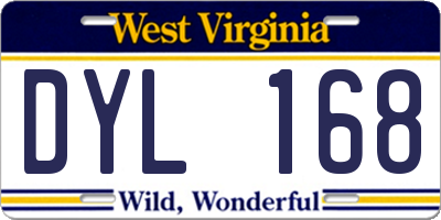 WV license plate DYL168