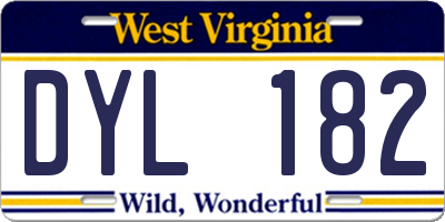 WV license plate DYL182