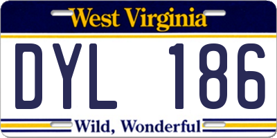 WV license plate DYL186