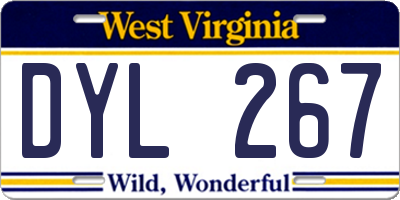 WV license plate DYL267