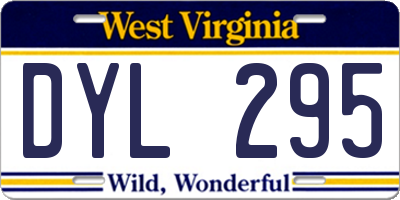 WV license plate DYL295