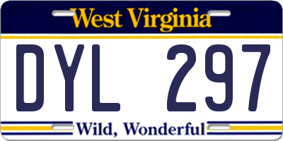 WV license plate DYL297