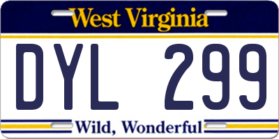 WV license plate DYL299
