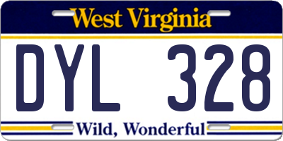 WV license plate DYL328