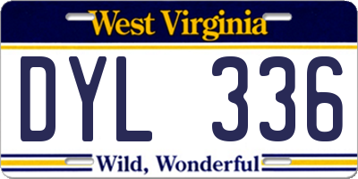 WV license plate DYL336