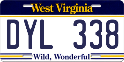WV license plate DYL338