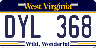 WV license plate DYL368