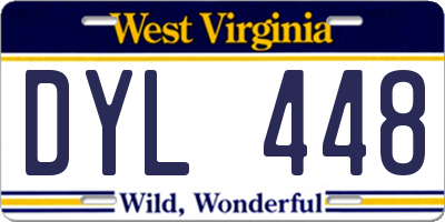 WV license plate DYL448