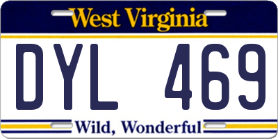 WV license plate DYL469