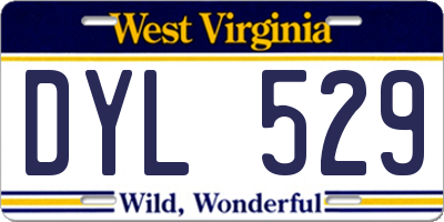WV license plate DYL529