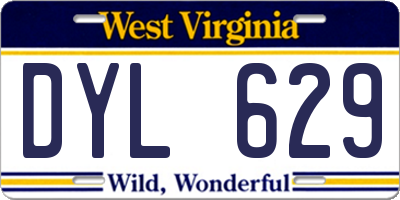WV license plate DYL629