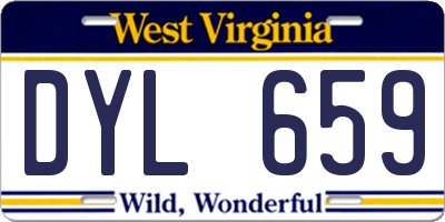 WV license plate DYL659