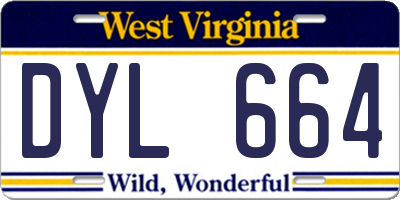 WV license plate DYL664