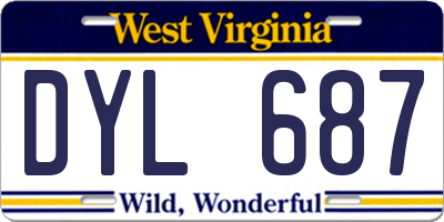 WV license plate DYL687