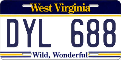 WV license plate DYL688