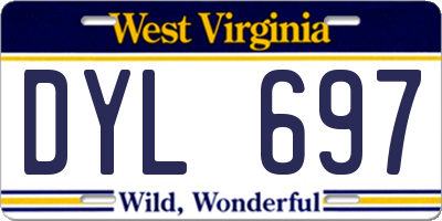 WV license plate DYL697