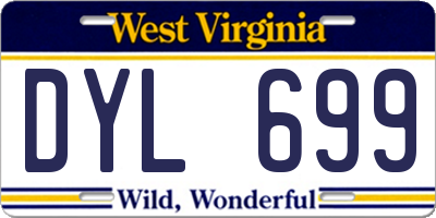 WV license plate DYL699