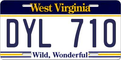 WV license plate DYL710