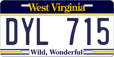 WV license plate DYL715