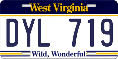 WV license plate DYL719