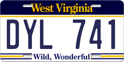 WV license plate DYL741