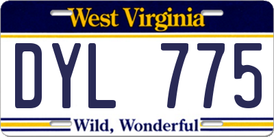 WV license plate DYL775