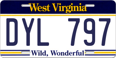 WV license plate DYL797