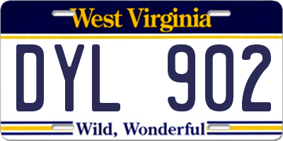 WV license plate DYL902