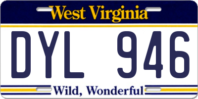 WV license plate DYL946