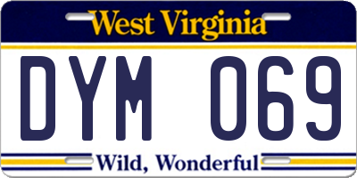 WV license plate DYM069