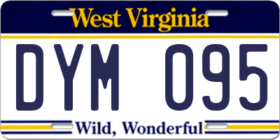 WV license plate DYM095
