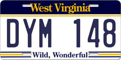 WV license plate DYM148