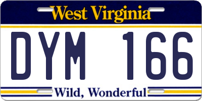 WV license plate DYM166