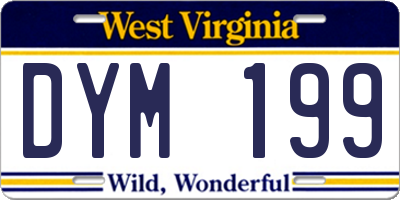 WV license plate DYM199