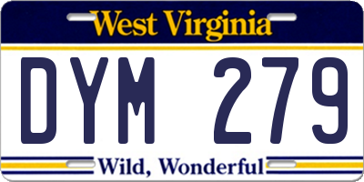 WV license plate DYM279