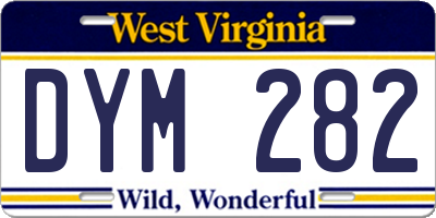 WV license plate DYM282