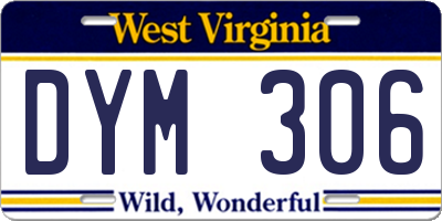 WV license plate DYM306