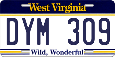 WV license plate DYM309