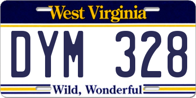 WV license plate DYM328