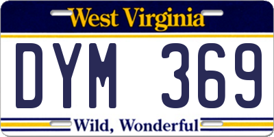WV license plate DYM369