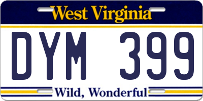 WV license plate DYM399
