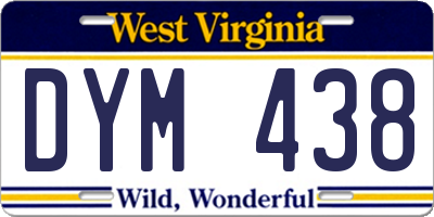 WV license plate DYM438